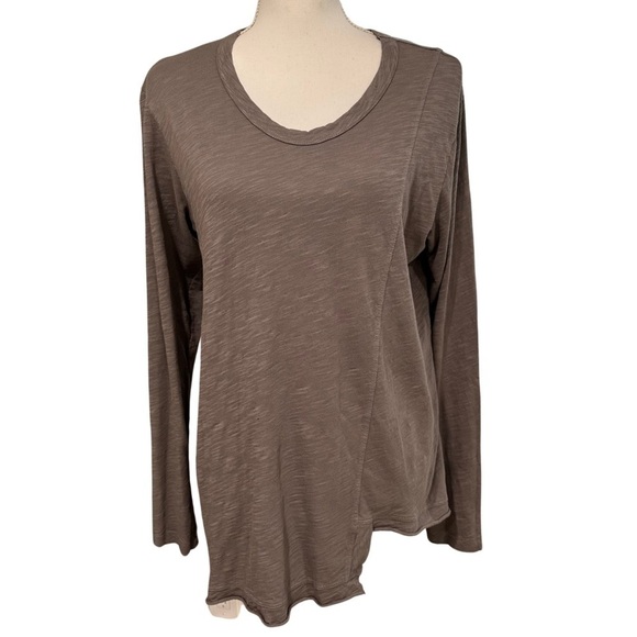 Wilt Asymmetrical Cotton Long Sleeve Tee Grey SZ Small NEW WITH TAGS Retail $128 - Picture 1 of 5